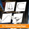 Elifecenter Heavy Duty 4 Inch Stainless Exhaust Clamp with Hanger