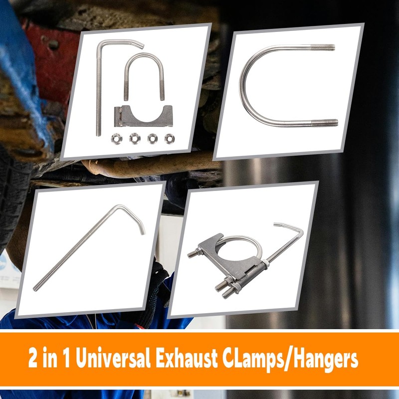 Elifecenter Heavy Duty 4 Inch Stainless Exhaust Clamp with Hanger