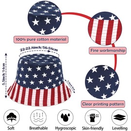 American Flag Bucket hat, My Independences Days Hats, Wide Brim Sun Hat Boonie Hats Fishing Hiking Safari Outdoor Hats for Women