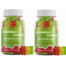 Slimmingo Gummibärchen - 60 Fruchtgummis (für 2 Monat) – keto Slimmingo Gummibärchen mit Vitamin B12, B9, B6 & Folsäure – Keto gummies 2000 mg: 60 Stück (2)