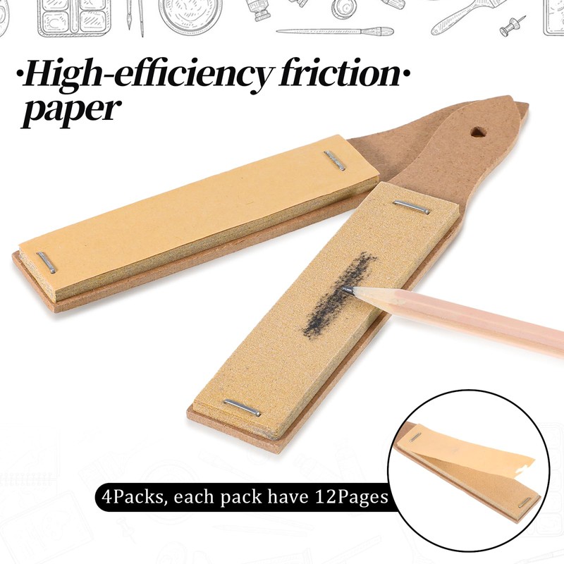 4PCS Pencils Sharpener Sandpaper Block for Drawing, Sketch Pencil Sharpener