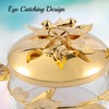 Matashi 24K Gold Plated Sugar Bowl, Honey Dish, Candy Glass