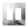 LIDER Double Decorator Wall Plate, Impact Resistant, Mirrored Acrylic, Plexiglass,