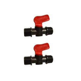 Shut-off Valve Ball Valve PP Connector for Drip Hose PN6 Clamp Fitting Valve AG 1/2 x AG 1/2 Pack of 2