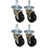 Ernie Ball 6102 Amp Caster (x4) Deluxe Pop-In Socket Set (2-pack) Bundle