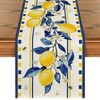 Kabwea Lemon Summer Table Runner, Tablecloth, Summer Decor Indoors, Table