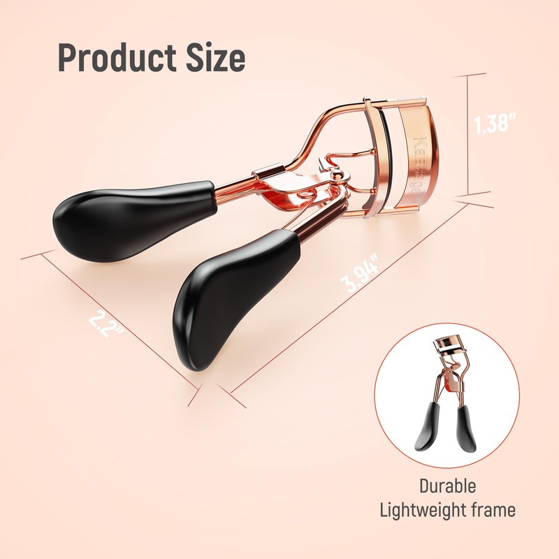 Kaasage Eyelash Curler for Lift and Curl, Professional Stainless Steel