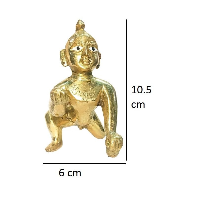 athizay Laddu Gopal Brass Idol | Bal Gopal Baby Krishna