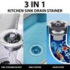 3-in-1 Pop-Up Sink Drain Strainer – Stainless Steel Bounce Filter