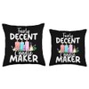 Fairly Decent Candle Maker Funny Candle Making Throw Pillow