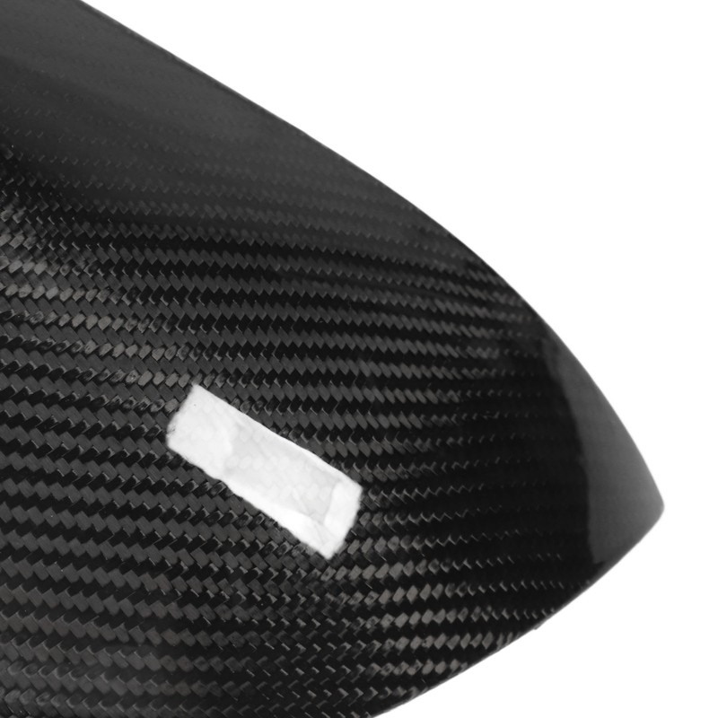 1 Pair Rearview Mirror Cap Carbon Fiber Horn Style Protective