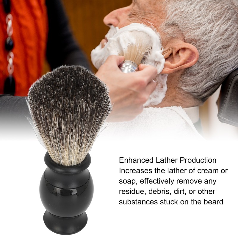 Beard Soap Brush Increase Foam Remove Residue Soft Synthetic Bristles