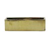 WGVI Long Rectangle Ceramic Planter Vase in Gold Etched 14"