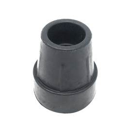 PCP Replacement Cane Tips, 1 inch / 2.5 cm diameter (Black, Two Tips), Black, 1-Inch diameter