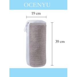 OCENYU Shoe Washing Net, Cylindrical Type, Diameter 7.5 x Height 15.4 inches (19 x 39 cm), Set of 2, For Upper Shoes, Multi-functional, Washable Shoes, Durable, Snow Clean Net, Laundry Net, Prevents
