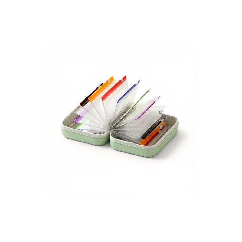 Waterproof Pill Organizer Pouch Set with 14 Color-Coded Pouches