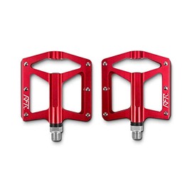 Cube RFR Race 2.0 Flat Mountain Bike Pedals - Red/Ready for Race Lightweight Nylon Biking Trail MTB Off Road Pin Dirt Jump Enduro Cycling Cycle Downhill Grip Ride Platform Part Aluminium Alloy