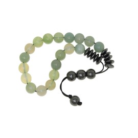N3 LGA - Greek Style Loose Strung Prayer Beads Worry Beads 10mm Light Green Agate Gemstone Beads