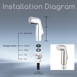 Kitchen Sink Sprayer Replacement, Universal Sink Side Sprayer Head, Kitchen Sink Faucet Sprayer Head, Sink Sprayer Attachment Compatible with Delta, Moen, Kohler (Brushed Nickel)