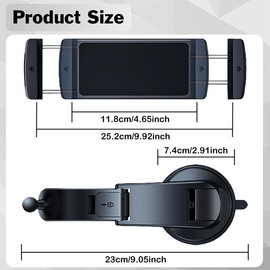 Car Phone Holder, Adjustable Anti-shake Car Phone Stand for Dashboard, Universal Phone Tablet Mount Compatible with 4.7-14 Inch Smartphones & Tablets