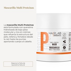 SALERM - Haarmaske für beschädigtes Haar - Multi-Proteine Hair Lab - 250 ml - Füllt den Mangel an natürlichem Keratin auf - Versorgt die Mähne mit Körper - Stärkt und repariert das Haar - Parabenfrei