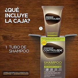 Just for Men Control Gx Shampoo Desvanecedor Progresivo De Canas, Paquete de 3, 118ml