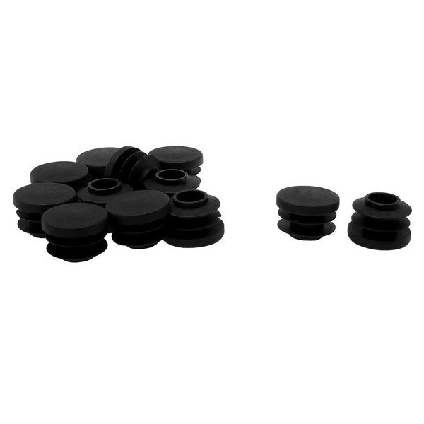 sourcingmap 3/4" 20mm OD Plastic Round Tube Ribbed Inserts End
