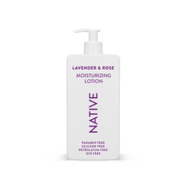Native Body Lotion Contains Naturally Derived Plant-Based Moisturizers for Women and Men | Restores Dry Skin, Lavender & Rose, 16.5 fl oz