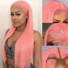 Savasana Pink Lace Front Wig Human Hair 13x4 Long Real