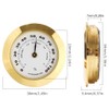 Gold 38mm Upgraded Humidity Meter Mini Round Glass Analog Hygrometer