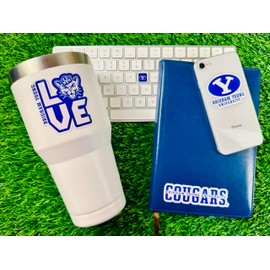 PartyKandy BYU Stickers for Gift, Car, Water Bottle, Laptop, and Phone for Brigham Young Cougs Football Fans and University Graduates (BYU Cougars)