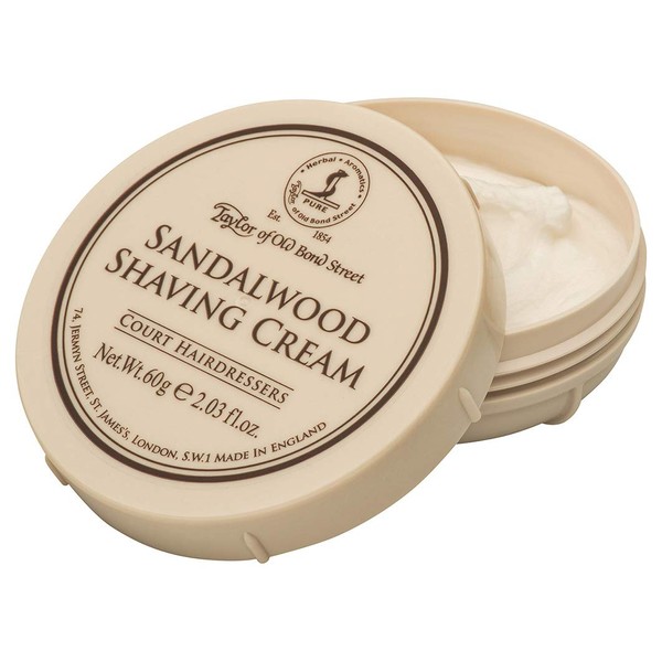 Taylor of Old Bond Street Sandalwood Shaving Cream Bowl Sand 150 g