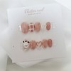Plump Heart Marble Handmade Nail Tips - Short Square /
