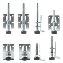 QINGYIWL Pack of 8 Adjustable Furniture Feet, 55/80/105 mm, Height-Adjustable Feet for Furniture, Heavy Duty Levelling Feet Made of Steel for Table, Shelves, Cupboards, Workbench