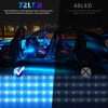 72 LED RGB Car LED Interior Lighting with App /