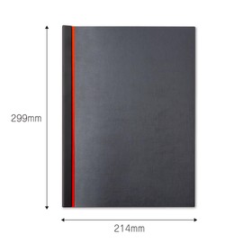 SlideNote SN3SA4-DG Slide Notebook, A4, Dark Gray, PageBase, New Sensation Binder, 360° Expansion, Made in Japan, One Touch, Punchless, Holds 30 Sheets of Copy Paper, Business