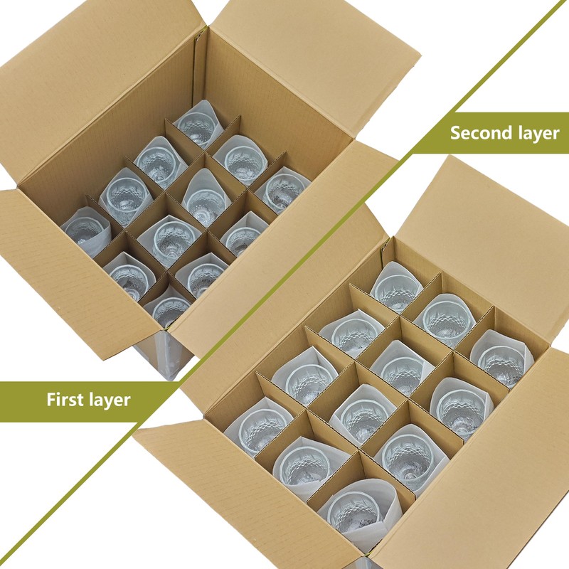 ELSINPAPOX 9 Sets Moving Boxes with Two-Layer Divider Kits,16 x