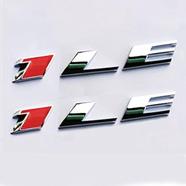 Yoaoo 2x OEM Red 1LE emblem badge letter Rear Side Camaro 1LE Door Genuine Chrome