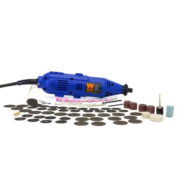 WEN 2307 Variable Speed Rotary Tool Kit with 100-Piece Accessories,Blue,Medium