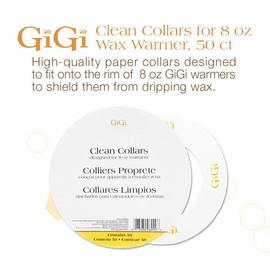GiGi Clean Collars for 8 oz Wax Warmers – Disposable Protective Waxing Collars for Mess-Free Hair Removal - 50 ct, 1 Pack