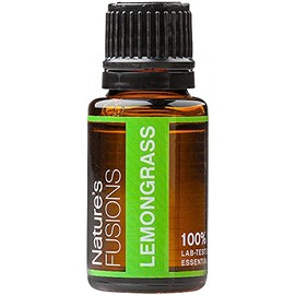 Nature's Fusions Lemongrass, 100% Pure and Natural Essential Oils, Undiluted, Therapeutic Grade for Aromatherapy and Topical Use, .5 Fl Oz (Pack of 1) (15 mL)