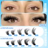 wiwoseo Fluffy Individual Eyelashes Kit 100D+120D Lash Extension kit Russian