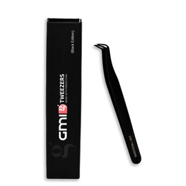 GMI Tweezers - Eyelash Extension Tweezers - Stainless Steel Lash Extension Tweezers - Eyelash extension kit - Lash tweezers for Eyelash Extensions - L-Shaped.