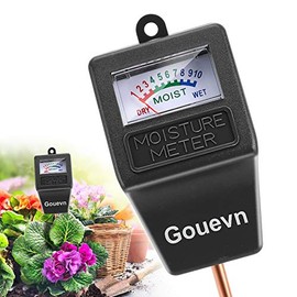 Gouevn Soil Moisture Meter, Plant Moisture Meter Indoor & Outdoor, Hygrometer Moisture Sensor Soil Tester Plant Water Meter for Potted Plants Garden, No Battery Needed (Black)