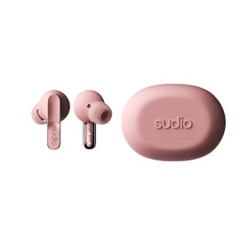 Sudio N3Pro Powder Pink - daytime and night noise canceling earbuds. Active noise reduction (35 dB), 5.5 hours playback, 30 hours total, waterproof, Bluetooth 5.4