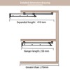Aresvrgo Extendable Clothes Rail, Adjustable Clothes Rail Cupboard, Telescopic Clothes