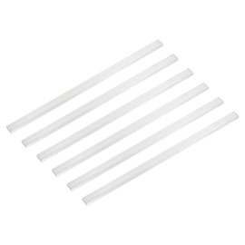 sourcing map 6 Pcs Square Aluminum Flat Bar, 13/64" (5mm) Thick x 19/32" (15mm) Width x 12" (305mm) Long 6061 Aluminum Flat Plate Solid New Mill Stock Silver for Industrial Building