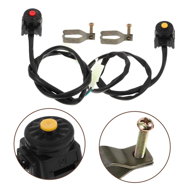 NOLITOY 2pcs Off Road Start Stop Button for ATV Durable