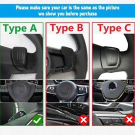 x xotic tech Sporty Red Paddle Shifter Extensions Cover Trim Compatible with Volkswagen MK6 Golf/GTI 2009-2014, CC 2008-2017, Jetta 2011-2017, Beetle 2013-2015