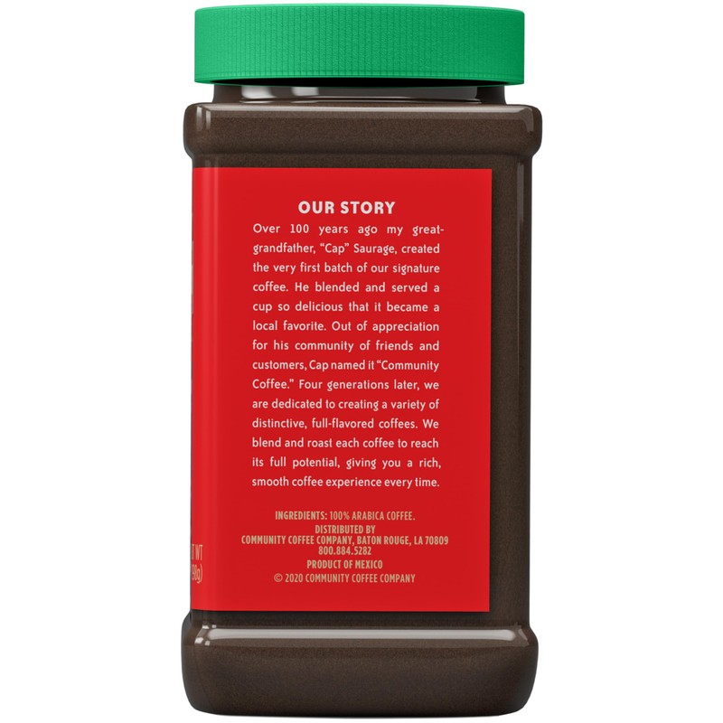 Community Coffee Cafe Special Decaf Blend Instant Coffee, Medium-Dark Roast,